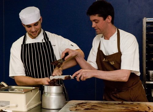 William Curley tempering chocolate Tempering chocolate