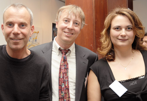 The three chocolate makers - Mott Green of Grenada Chocolate Company, Art Pollard of Amano and Cecilia Tessieri of Amedei