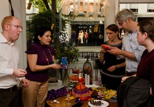 Sampling chocolate at a joint tasting with Melt Sampling chocolate at a joint tasting with Melt