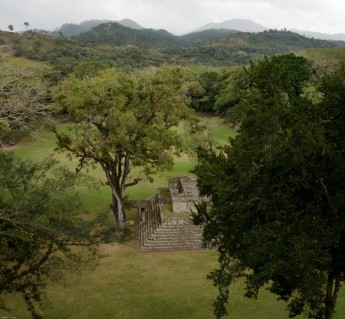 Overlooking the ruins of Copan and surrounding landscape